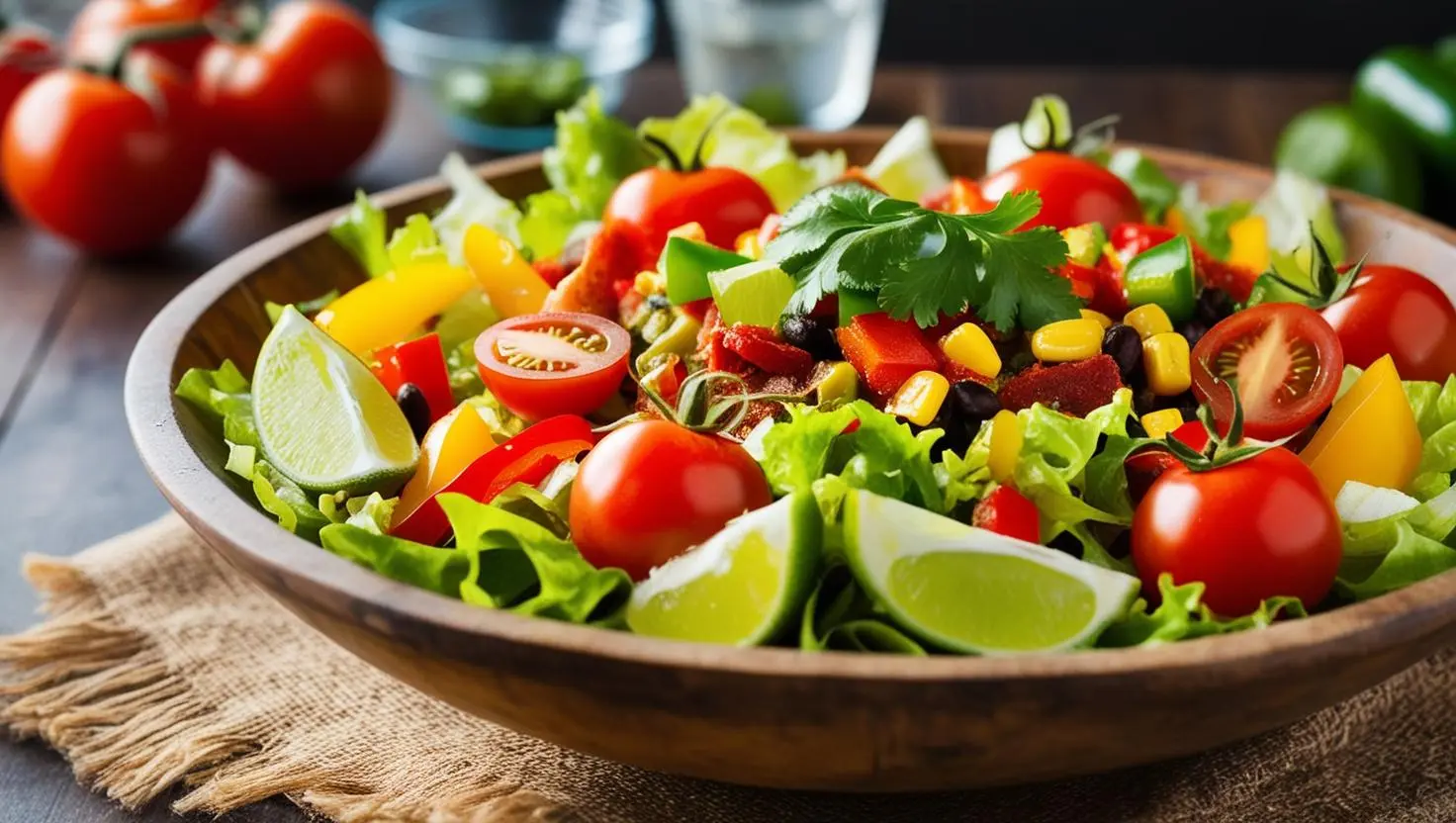 Healthy Mexican Salad with Fresh Ingredients